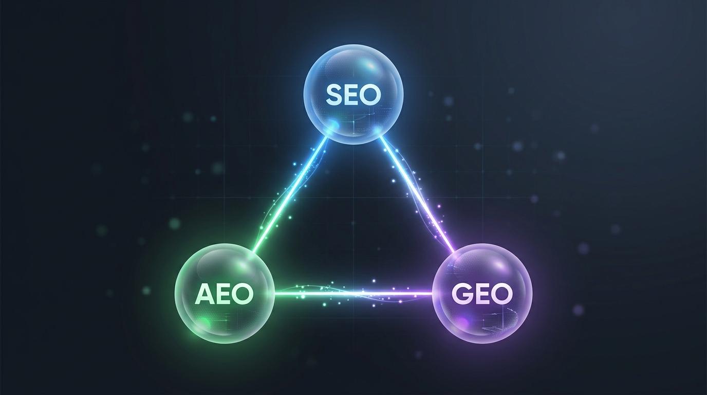 AEO vs GEO vs SEO: What’s the Difference and Which Do You Need in 2026?